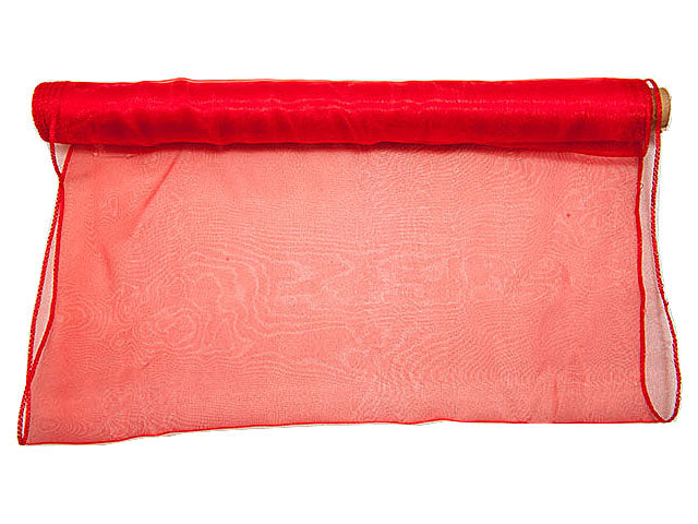 Rotolo organza 48cmx10yds rosso aa01455