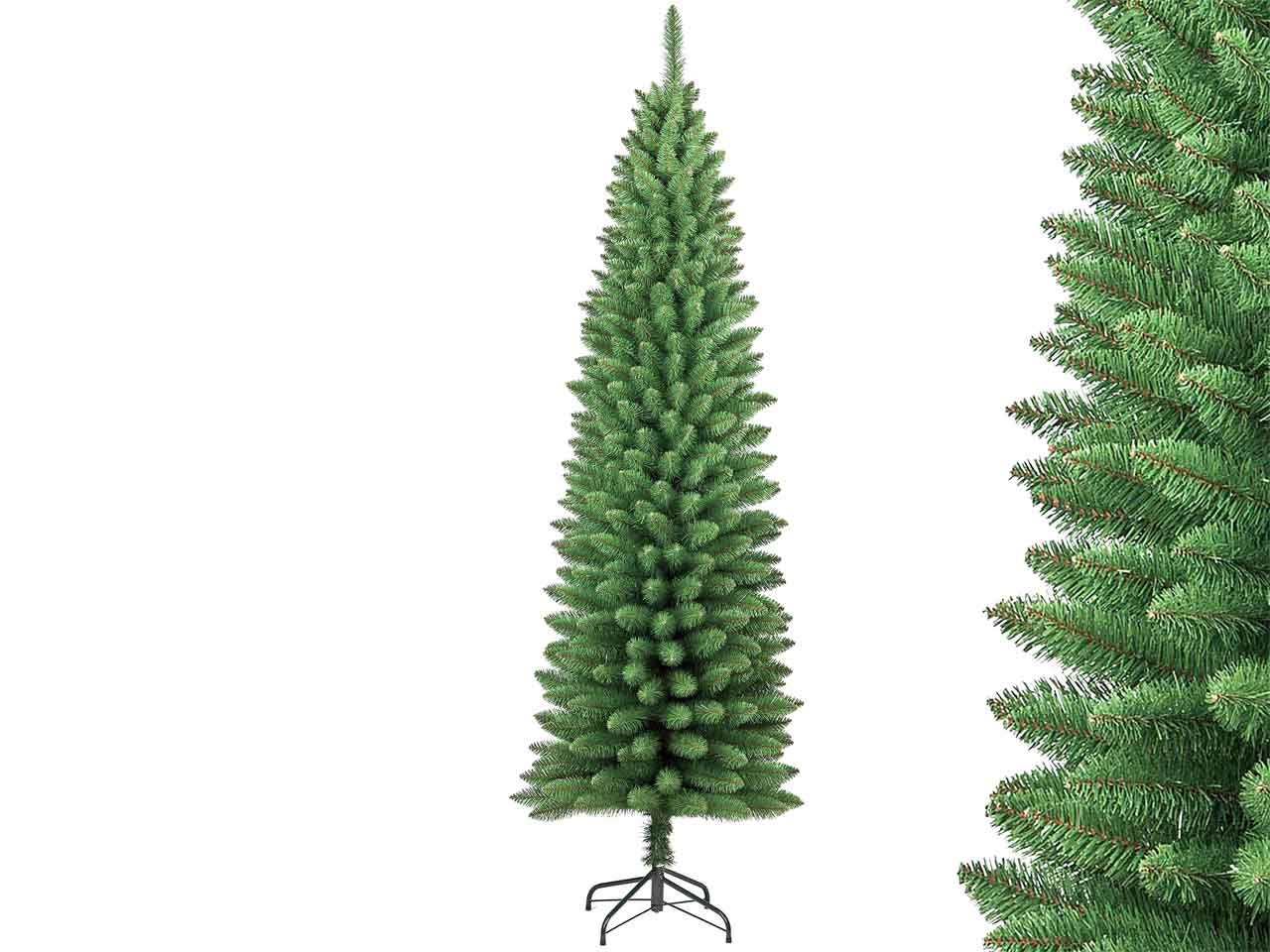 Albero di natale slim deluxe penicel 183cm 326 rami diametro 55cm