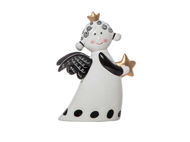 angelo ceramica nero/bianco 20,5cm n23111