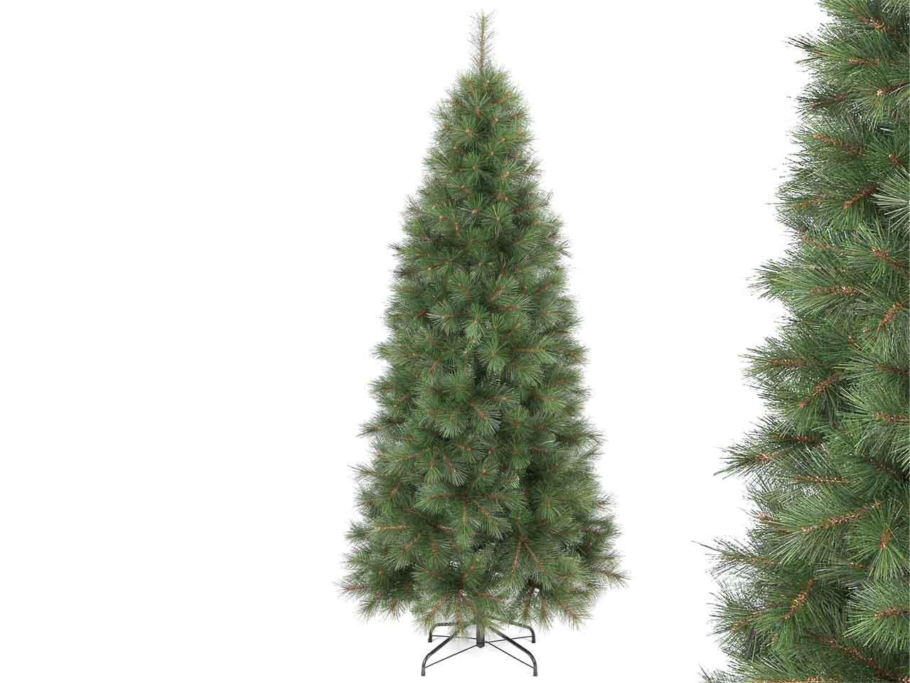 Albero di natale slim montana 210cm 656 rami diametro 96cm