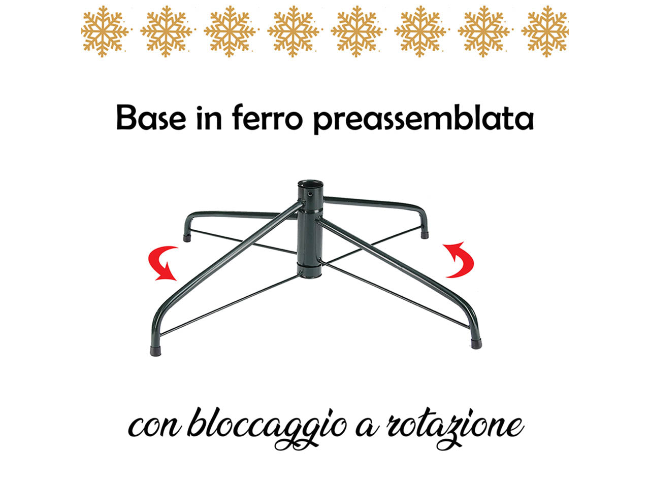 Albero di natale slim montana 240cm 910 rami diametro 109cm