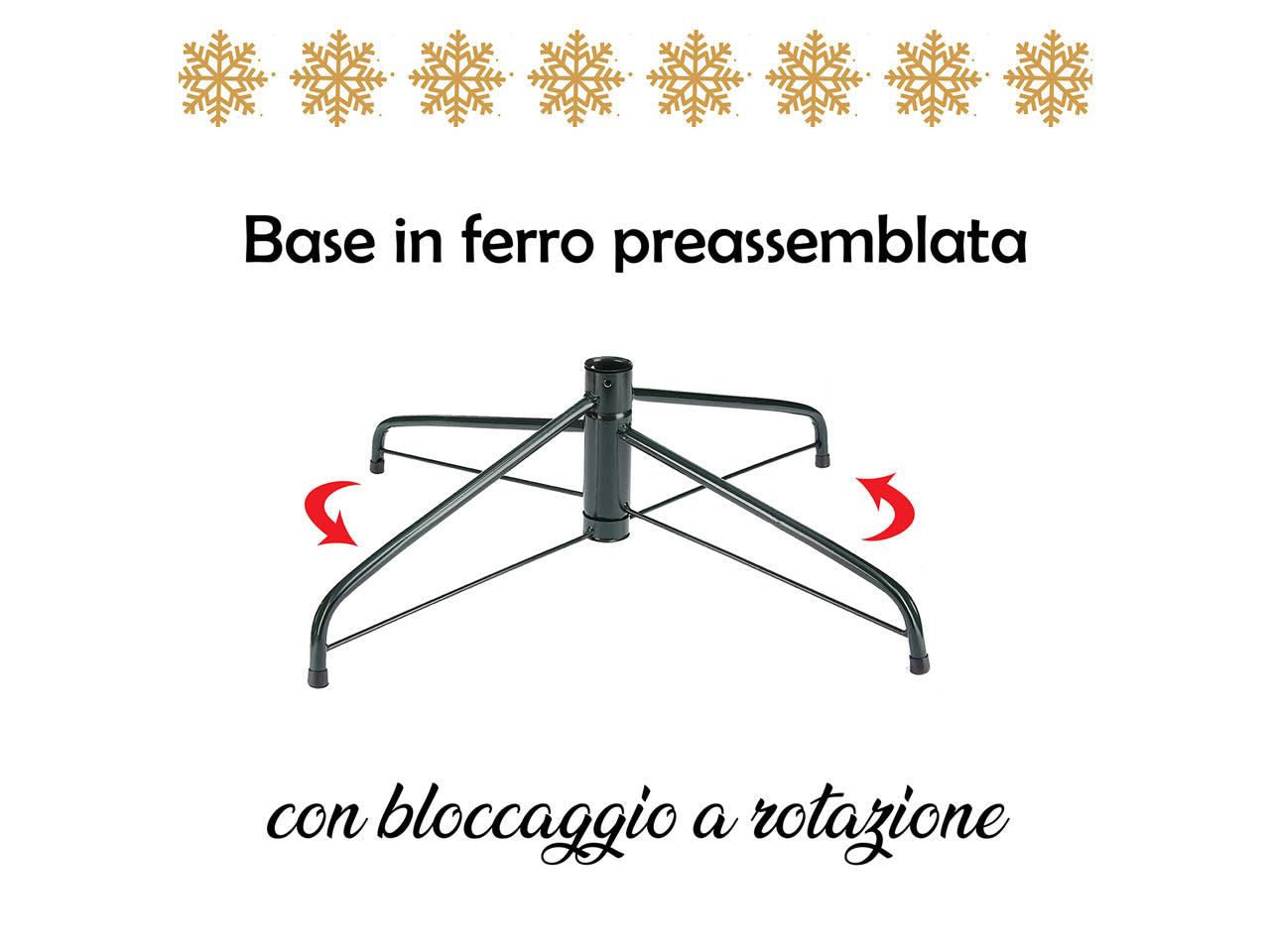 Albero di natale slim montana innevato 270cm 1227 rami diametro 124cm