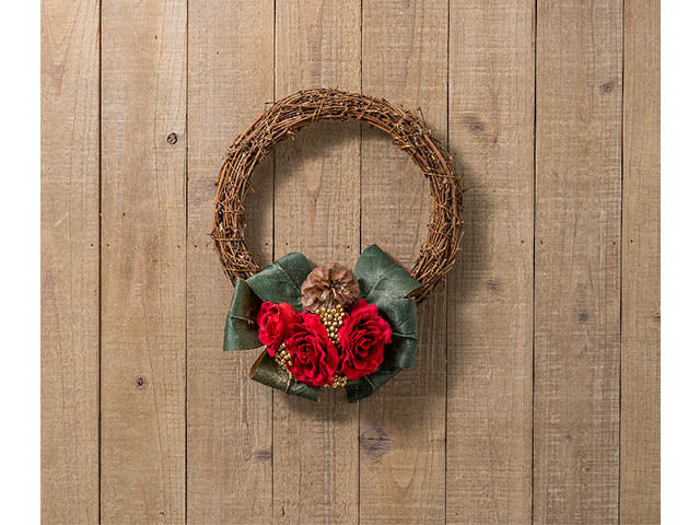 coroncina con rose rosse cn17021