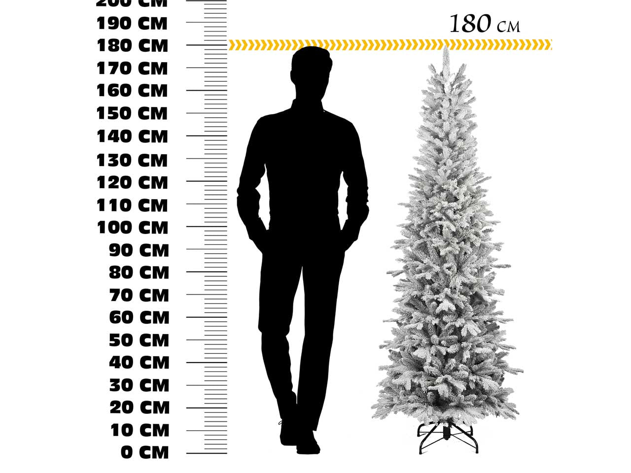 Albero di natale monviso innevato 180cm 456 rami diametro 76cm