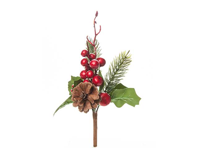 Pick pino e bacche 25cm n20237