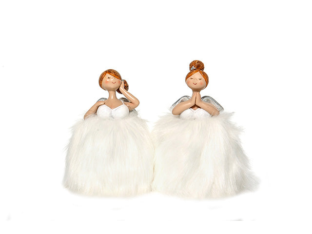 fatina resina bianca 13x12x16cm n21487