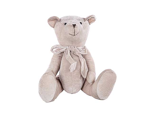 Orsetto velluto 40cm beige n23404