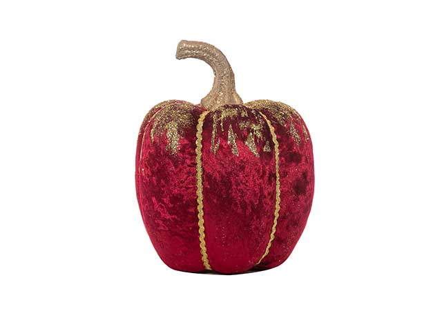 zucca tessuto 20x20x28cm rossa n23354