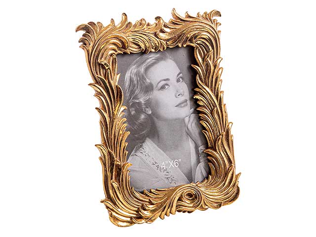 porta foto resina oro 16cm n25204