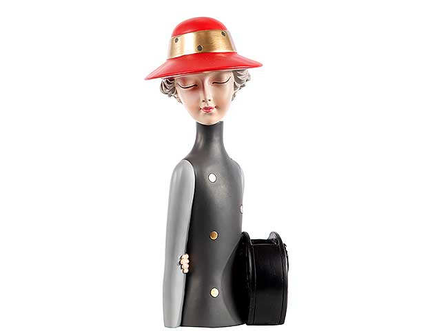 donna glamour c/borsa nera a24482