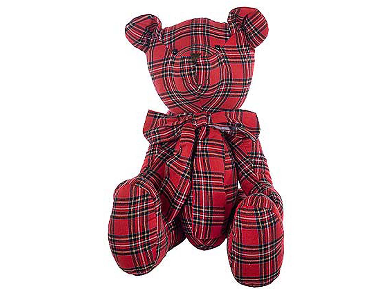 Orsetto tartan 80cm rosso n25910