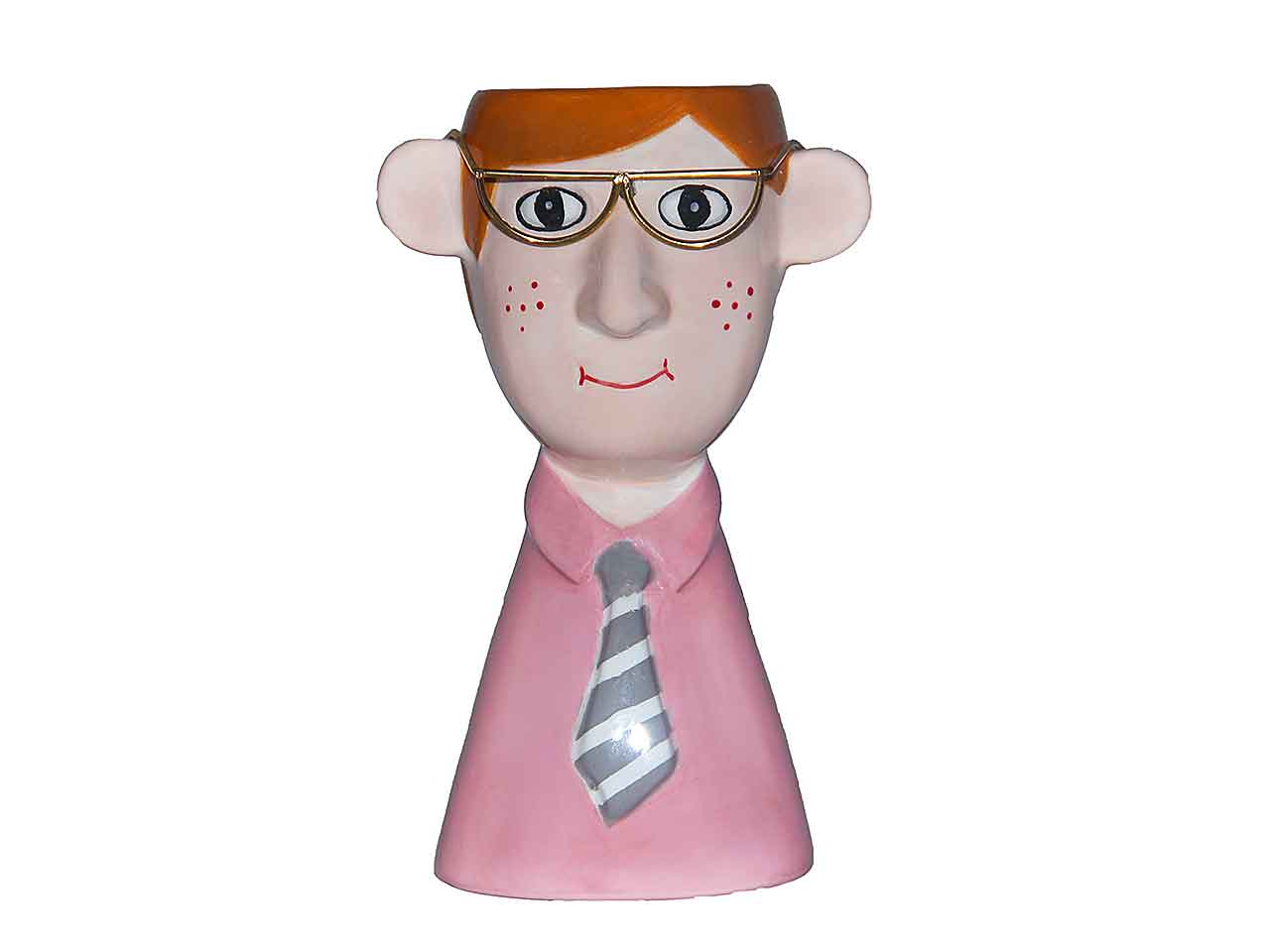 Vaso testa uomo 9x7,5x15cm a26802