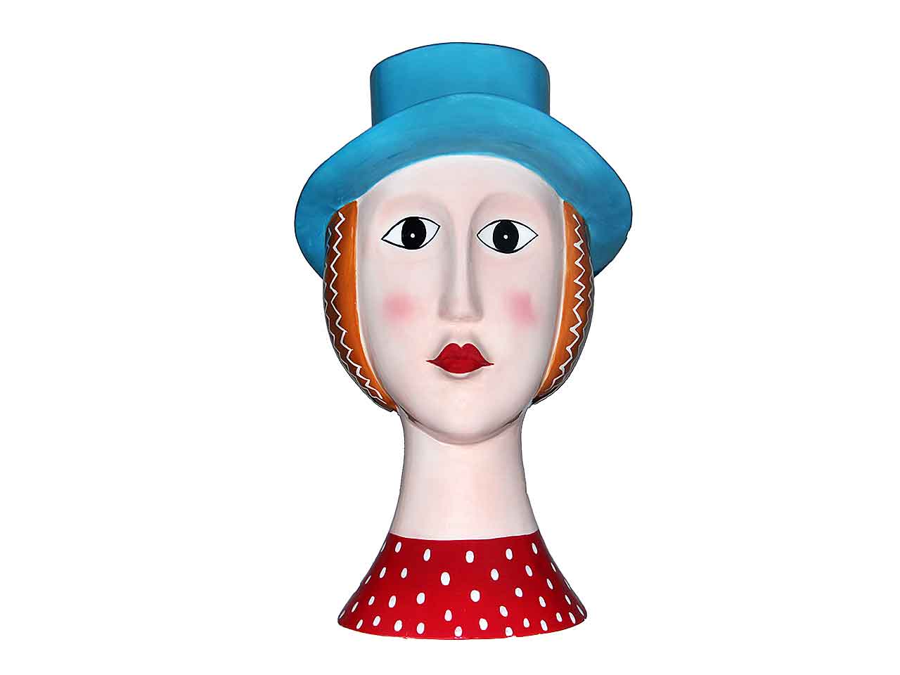 Vaso testa donna 18x16,5x30,5cm a26803