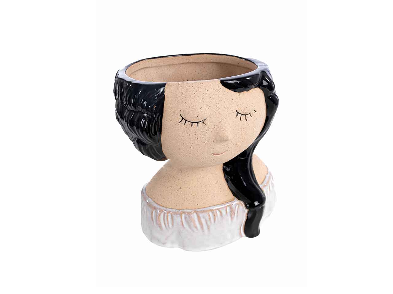 Testa ragazza ceramica 10x9x12cm a26828