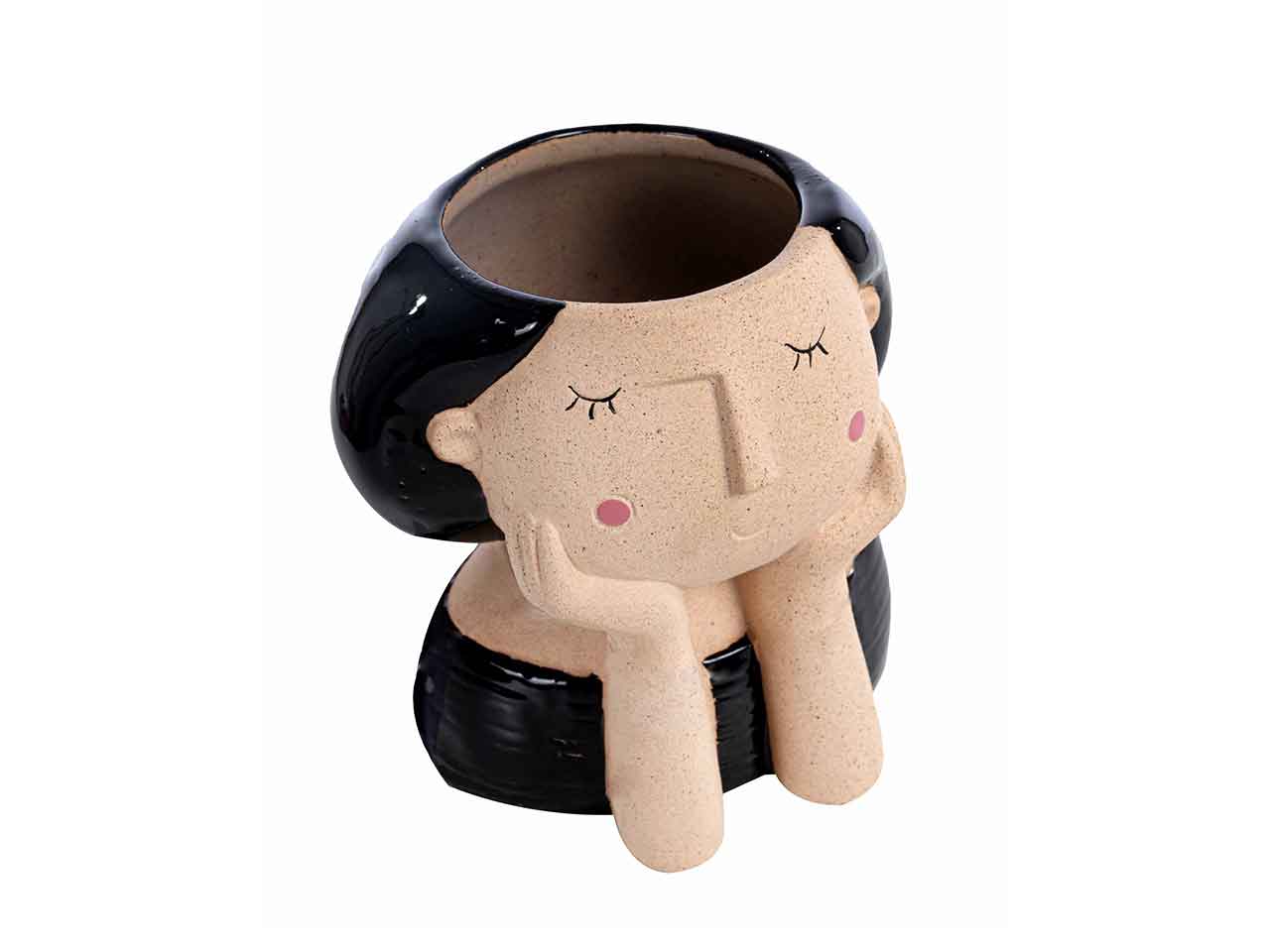 Testa ragazza ceram.10x9x10,5cm a26829