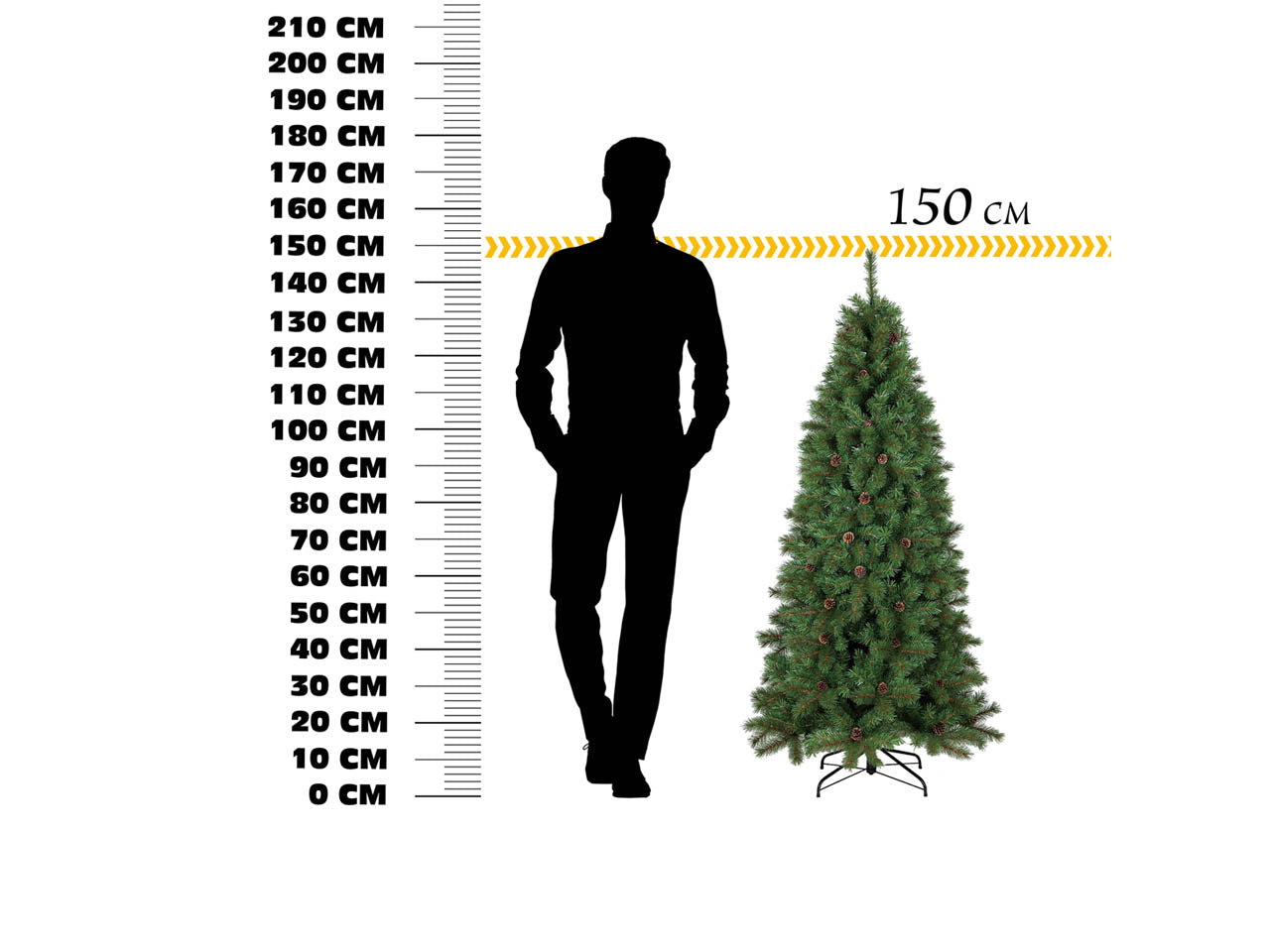 Albero di natale minnesota 150cm 650 rami $