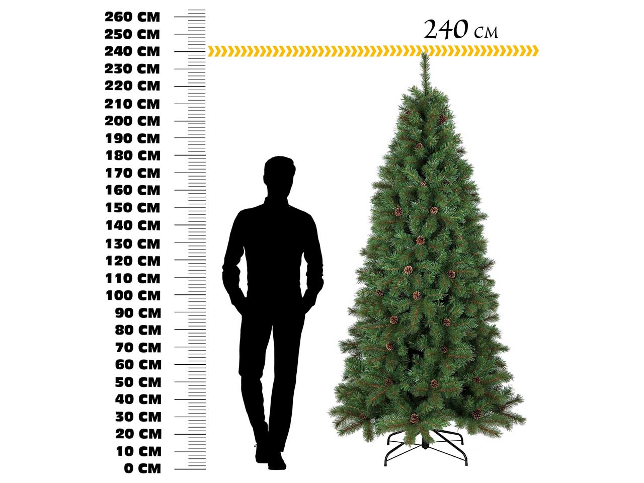 Albero di natale minnesota 240cm 1604 rami diametro 139cm $