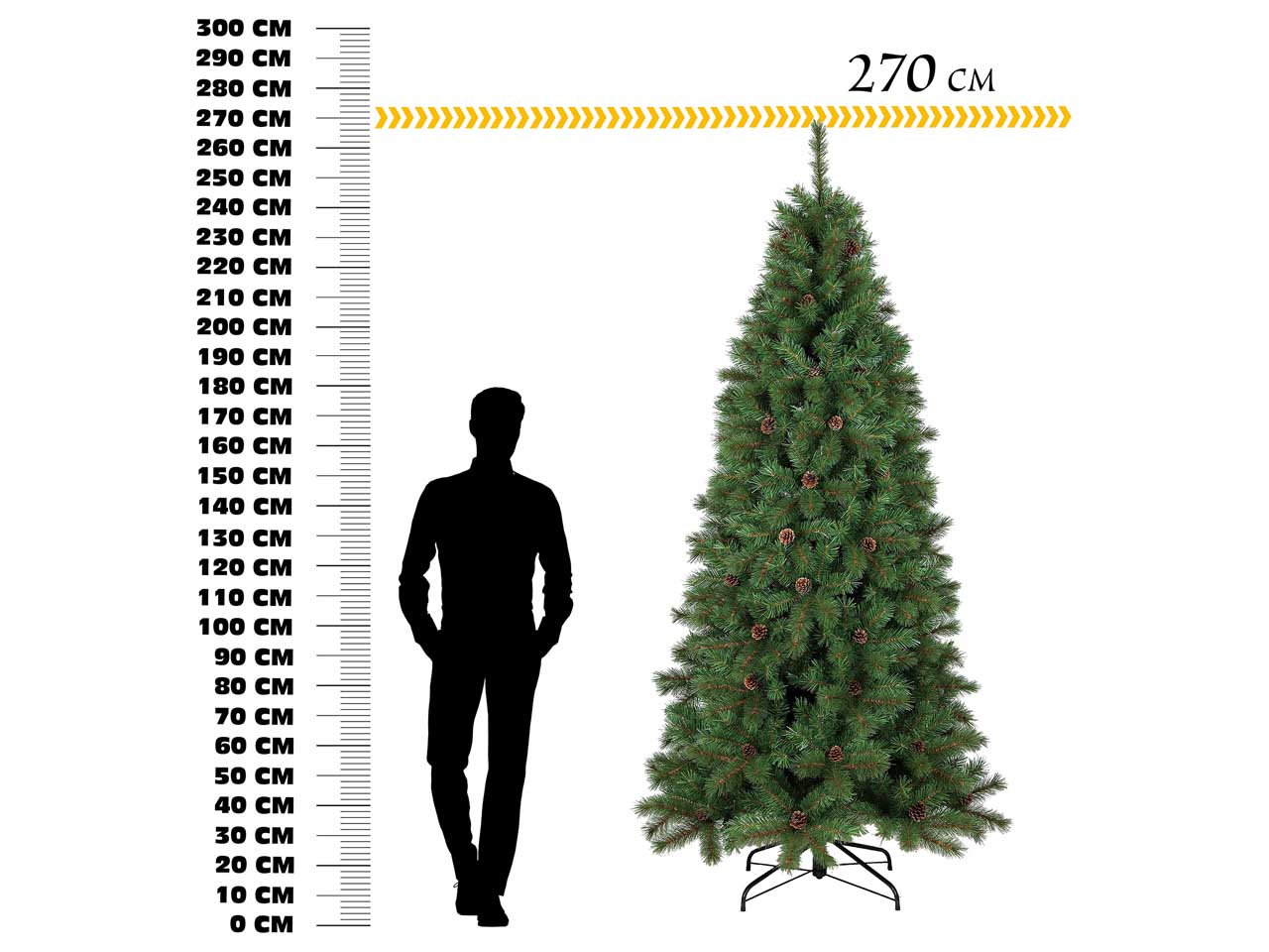 Albero di natale minnesota 270cm 2230 rami