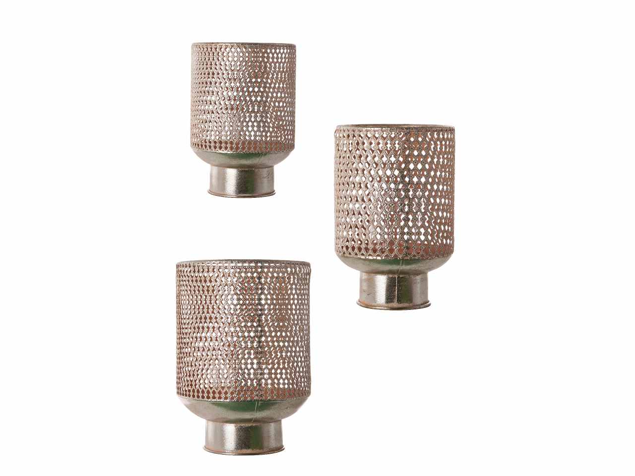 Lanterne metallo set da 3 28cm