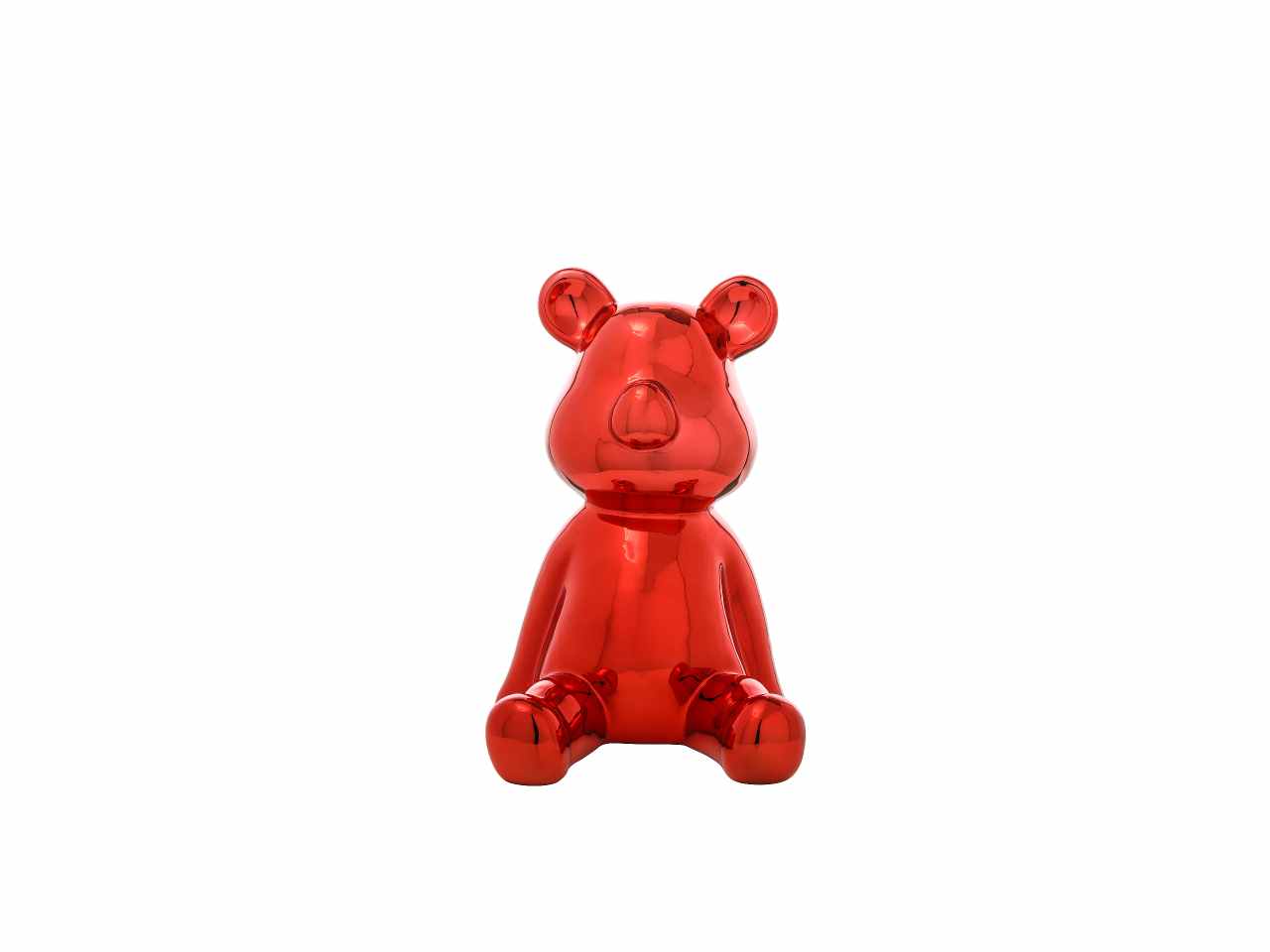 Orsetto ceramica cm.21x15x24 rosso