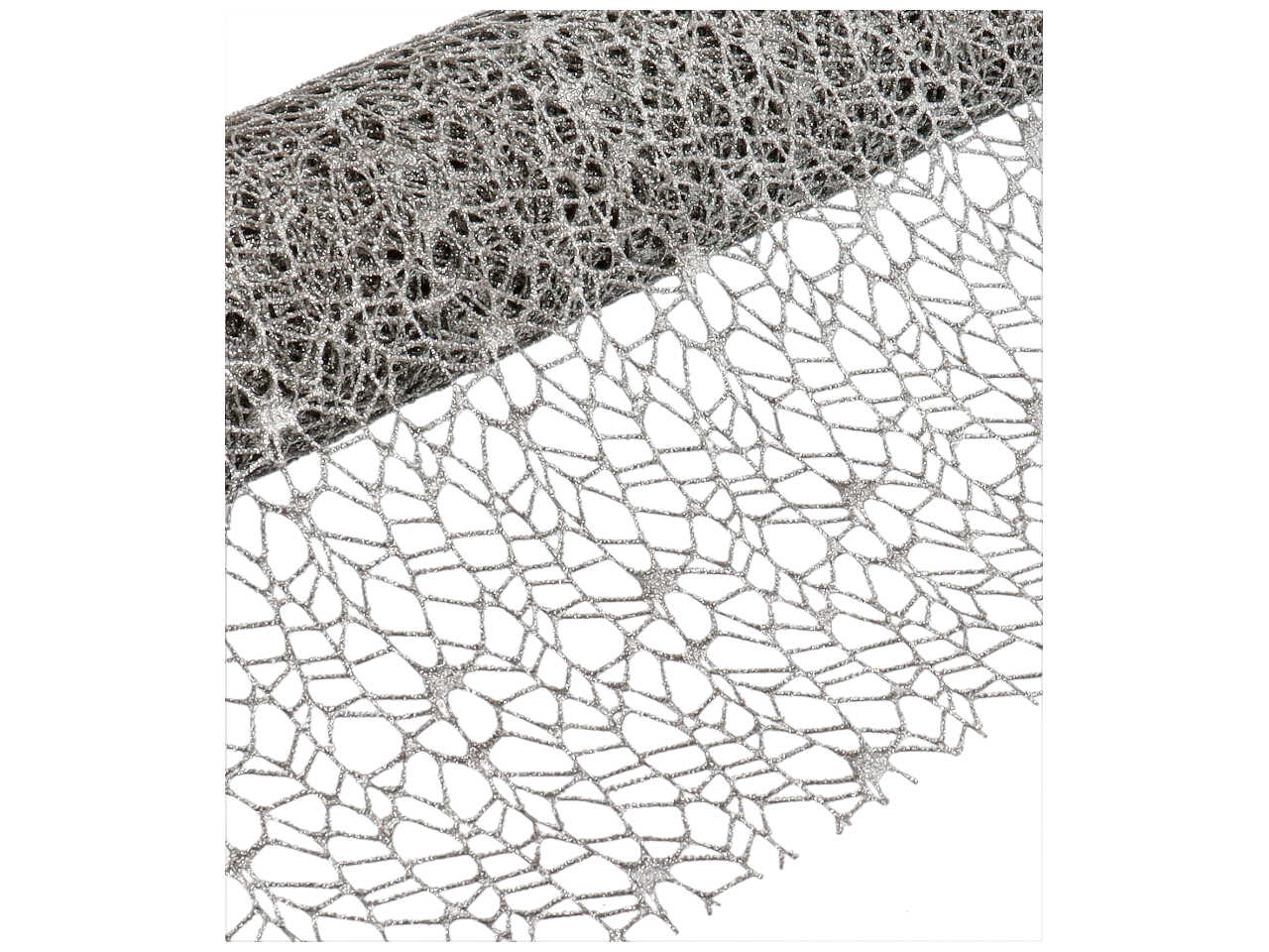 Rotolo spider 48cmx5yds glitter argento