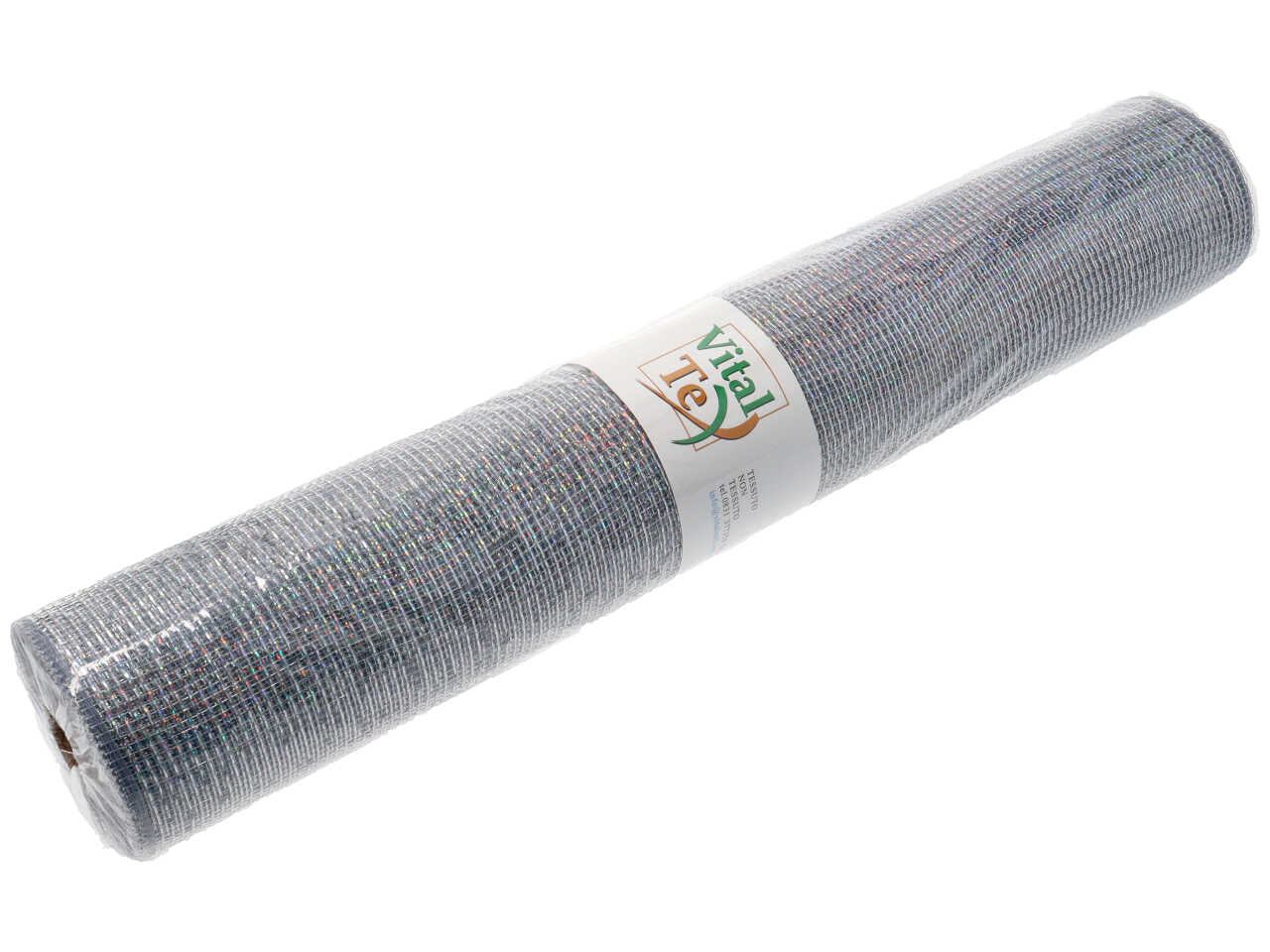 rotolo deconet  53cmx10yds argento glitter