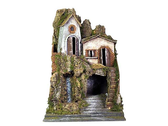 Presepe 45x52x70 c/luci/cascata 11021