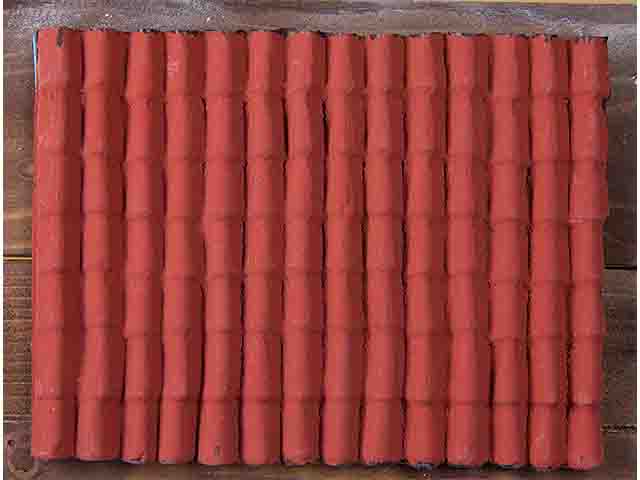accessorio per presepe, tetto tegole rosso 12,5x9 86869