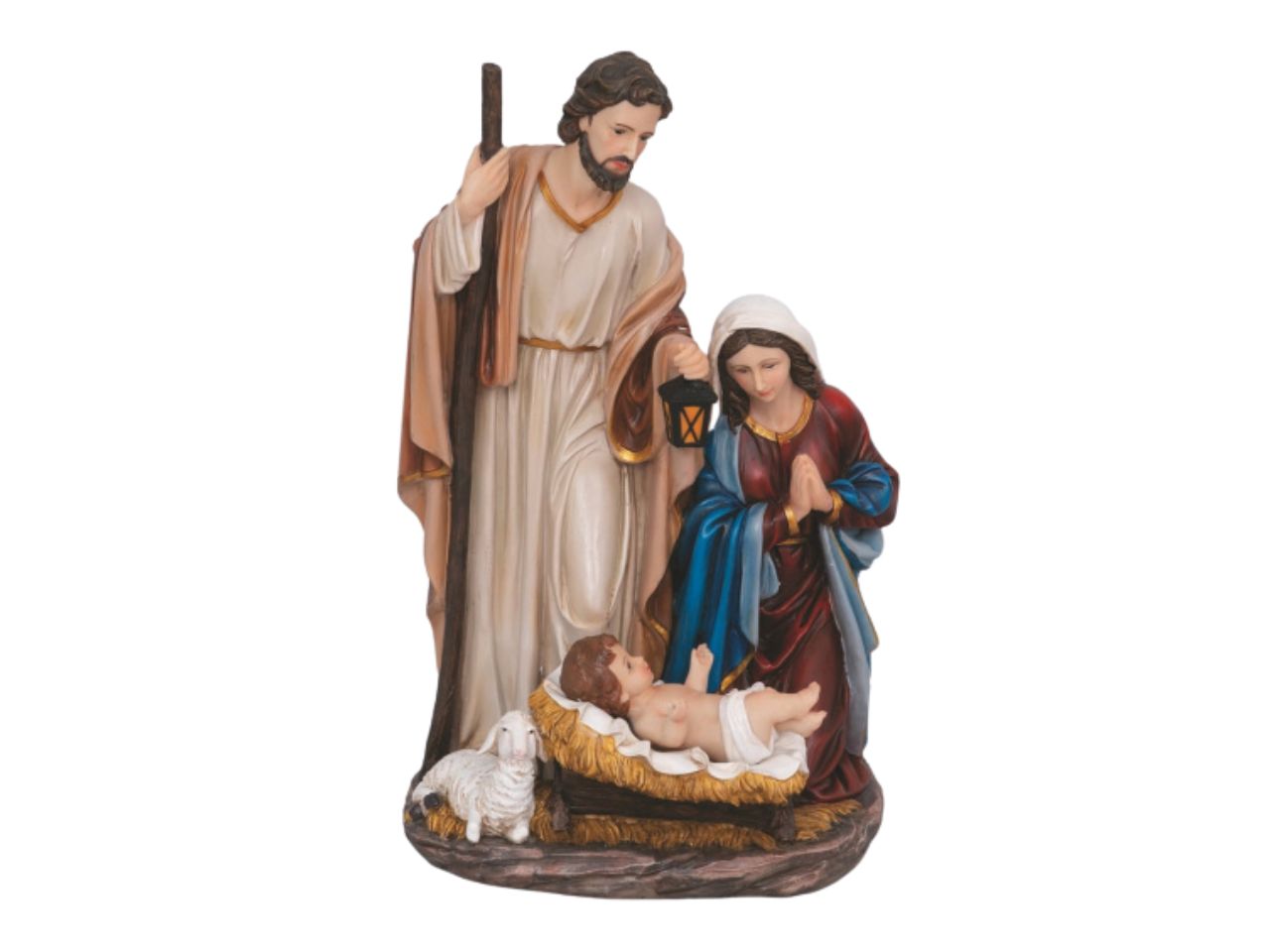 Nativita' resina cm.45 su base con pecora