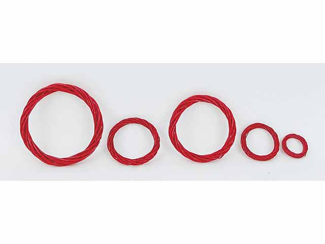 Corona vimini 10cm rossa ap-46614