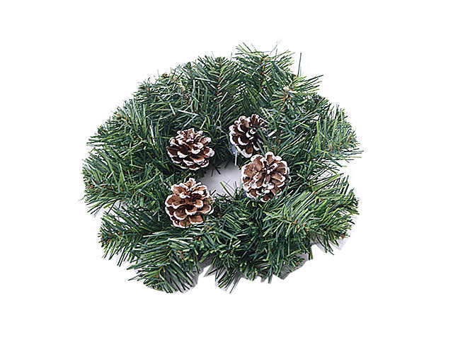 girocandela 14cm decorazione pigne cen-86938
