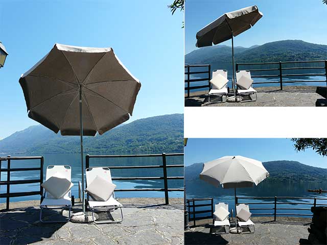 Ombrellone da spiaggia  tortora ecru 100/8/33cm