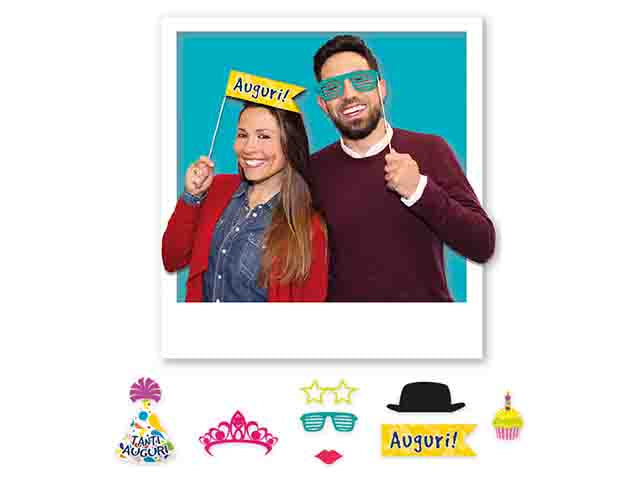 Photo booth 8 pezzi 20cm 81462