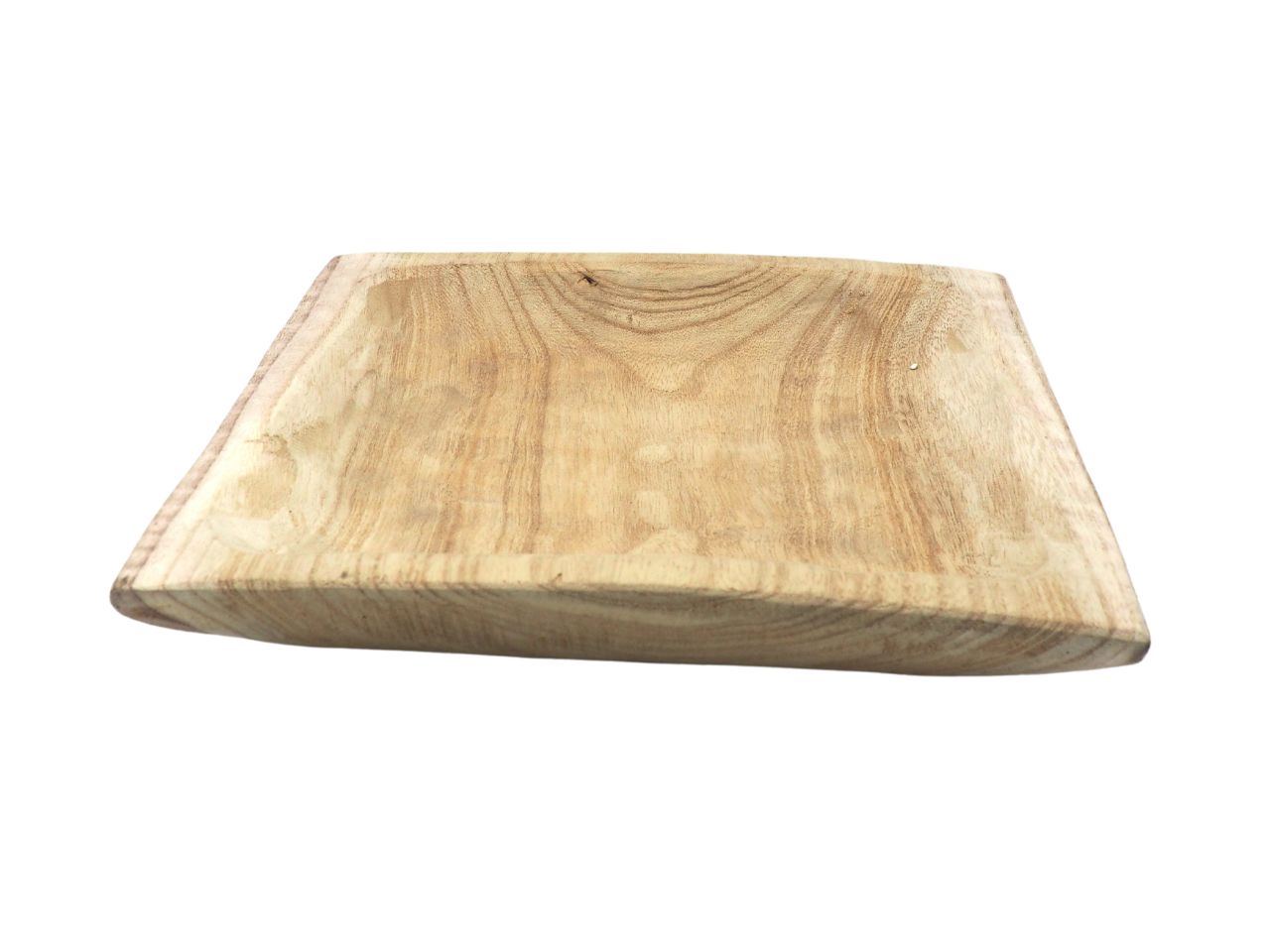 Centrotavola legno quadrato naturale spazzolato 28x28xh.5cm