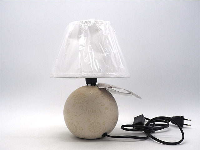 lampada boccia h.17xd.12cm con cappa h.13x18cm