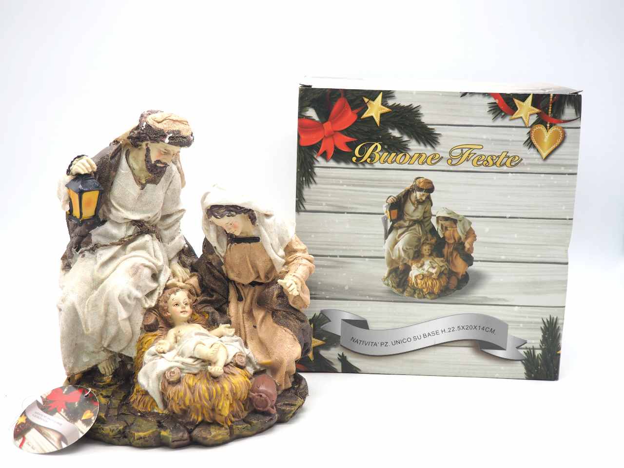 Nativita'  unico su base         22.5x20x14cm  naturale