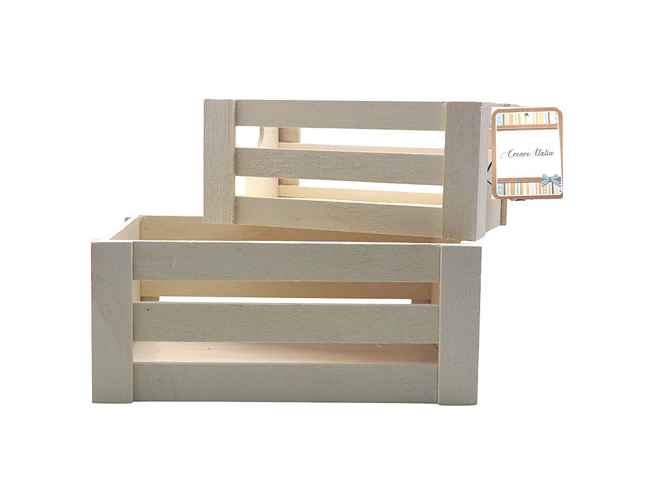 Cassetta legno 2 pezzi h10,5x24,5x16+h.9x20x12cm