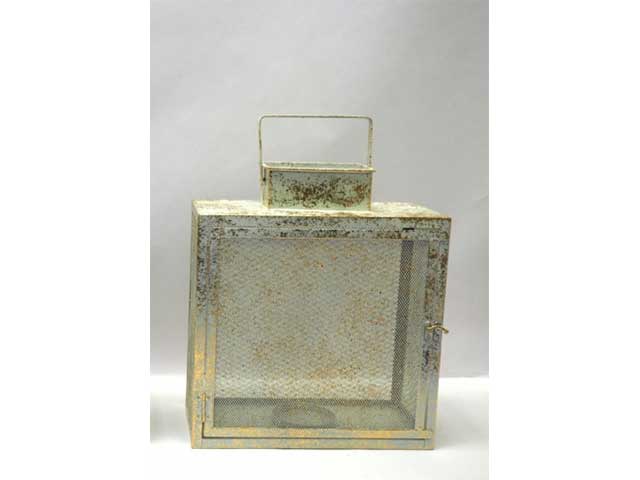 Lanterna metallo 33x29x14cm oro