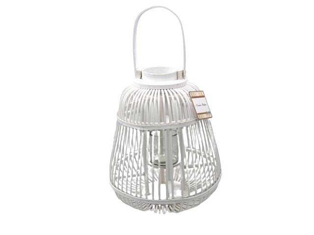 lanterna fascette rattan bombata h.35x28cm