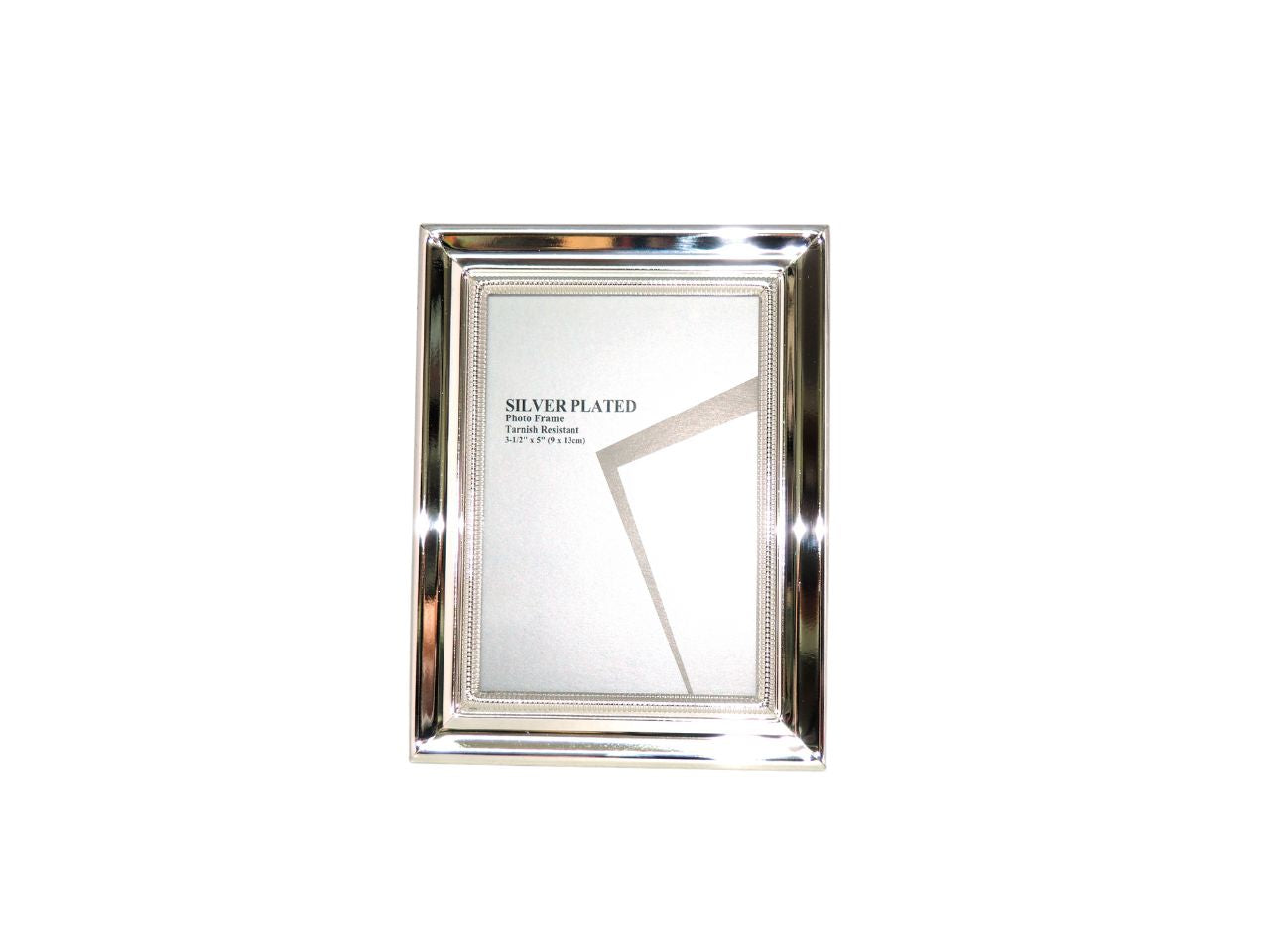cornice placca silver lucida con bordino interno 16,5x12,7cm interno 9x13cm