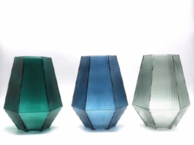 vaso vetro 22x17x17cm c/decori