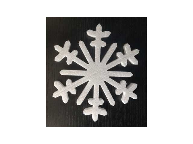fiocco di neve polistirolo 60cm 2pz