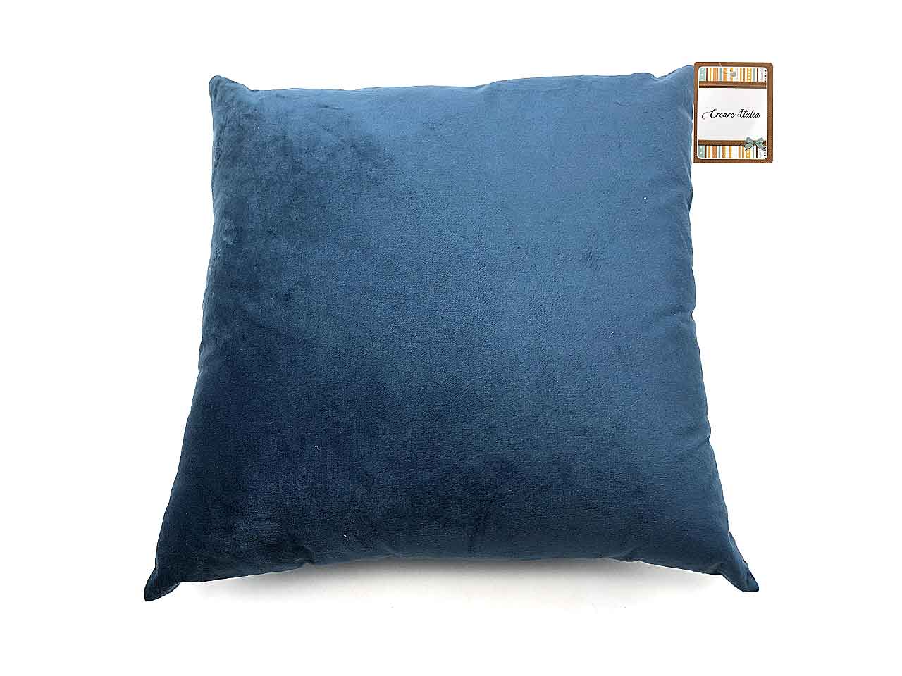 cuscino velluto 40x40 blu