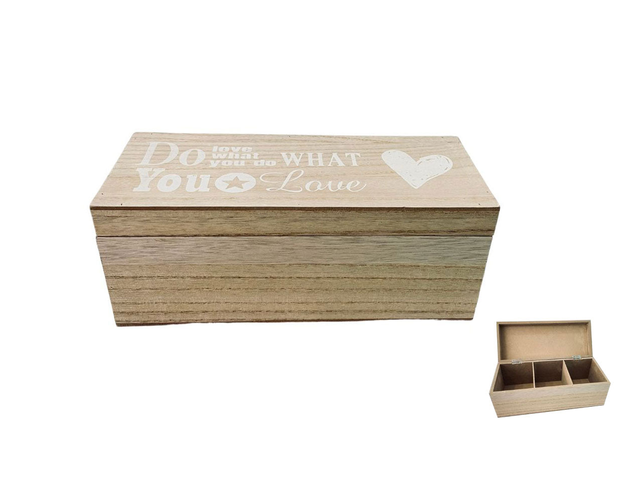 scatola legno porta the e tisane 26x11x10cm
