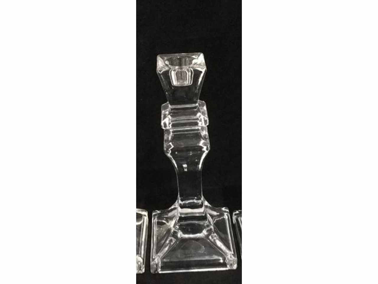 candelabro vetro trasparente  22cm x 8cm