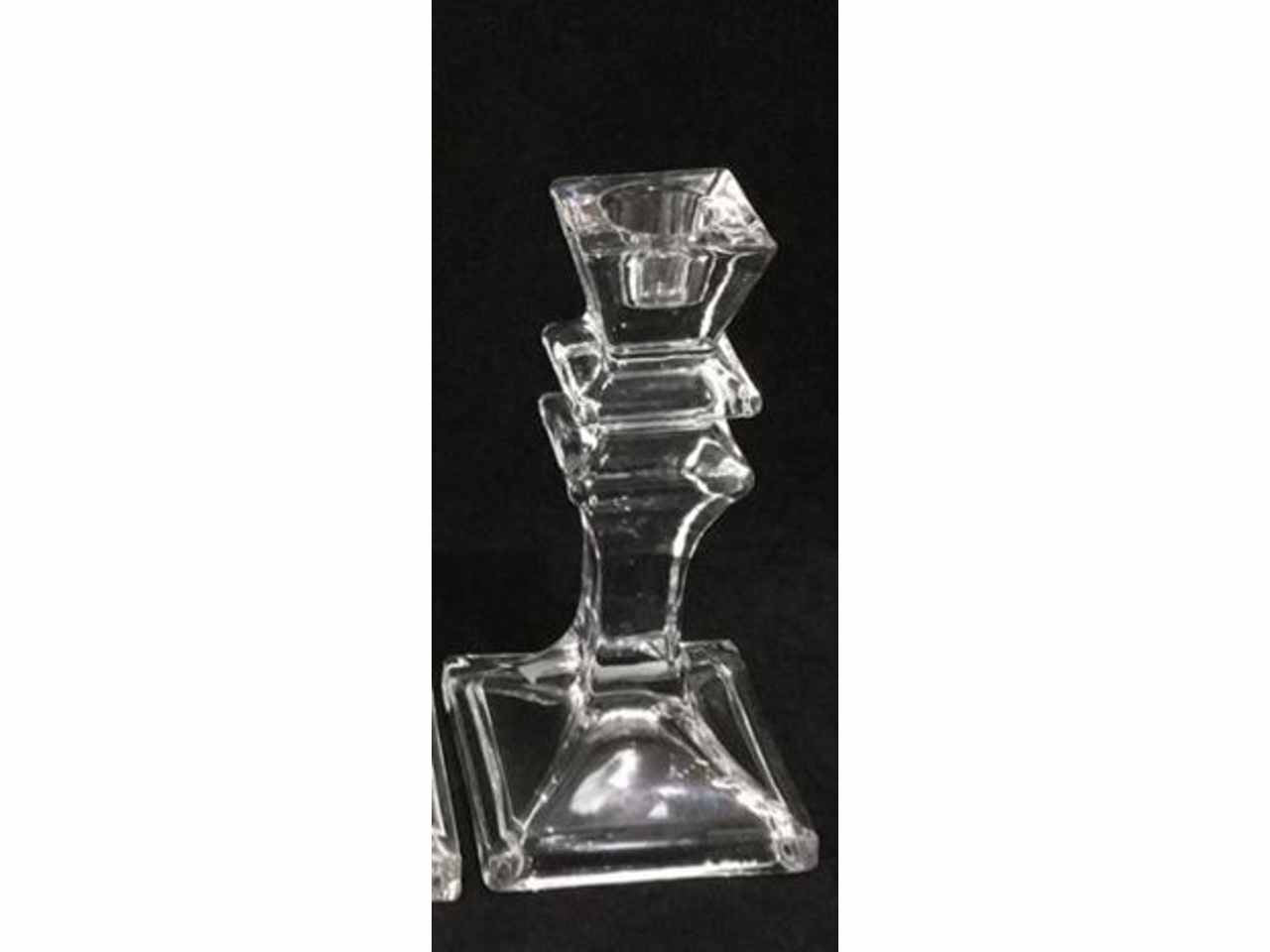 candelabro vetro trasparente  25.5cm x 8cm