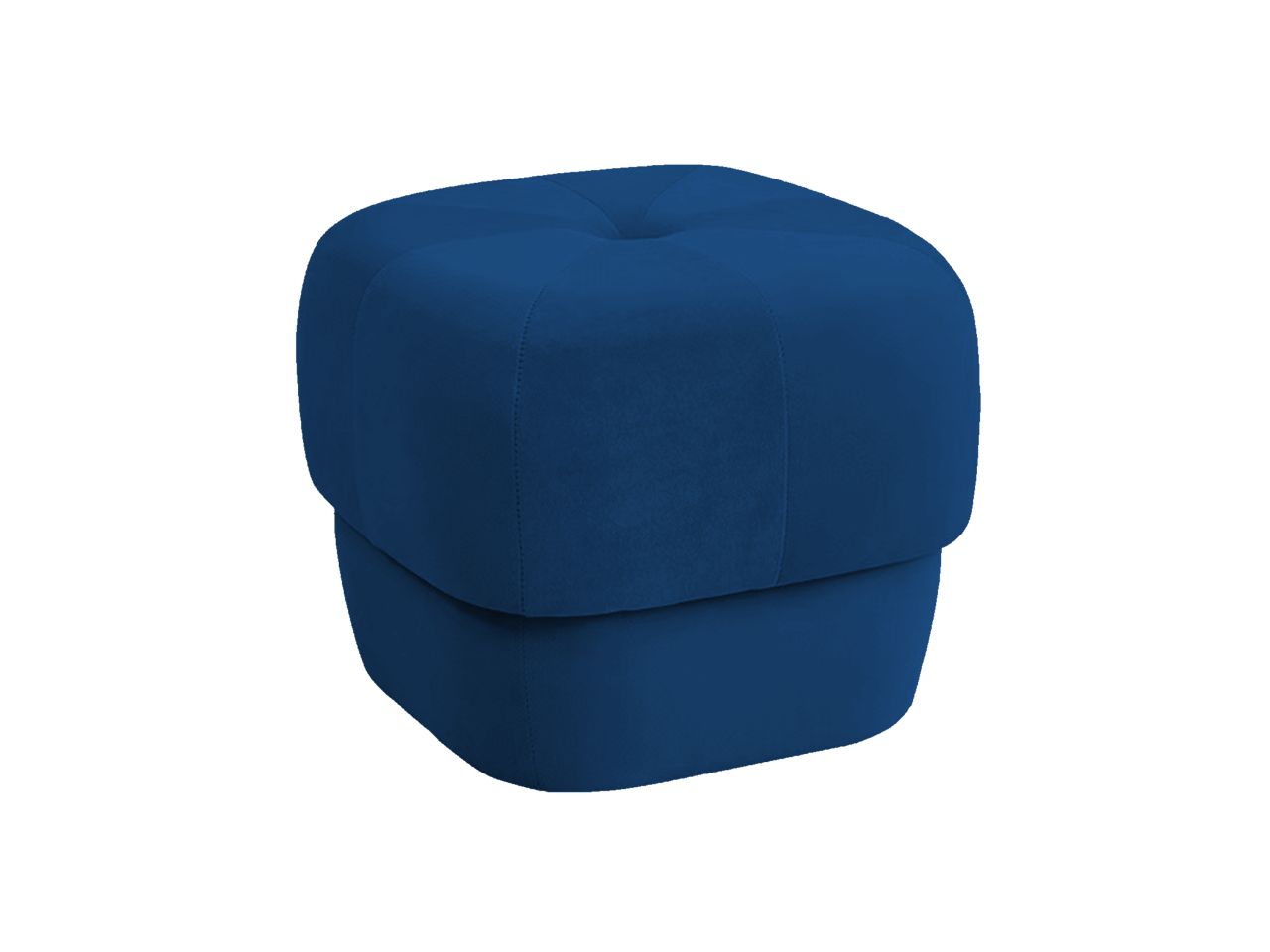Pouf in velluto liscio h.38x40x40cm colore blu