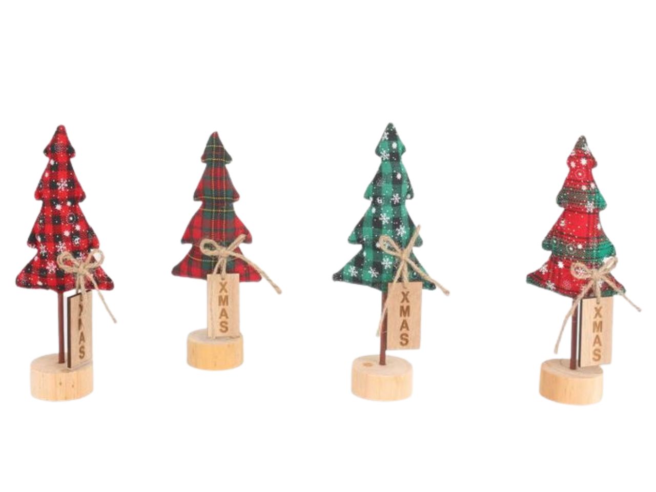 Albero di natale imbottito in panno misura h.24x6,5cm