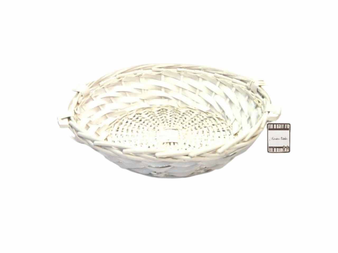 Cesto rotondo vimini intrecciato c/manici iii mis. 12/diam.41cm