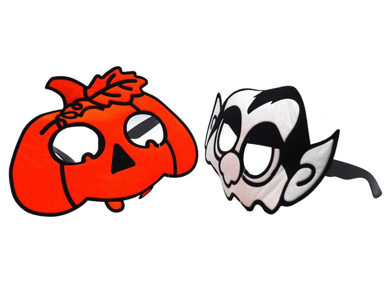 Maschera scherzosa con occhiali assortiti